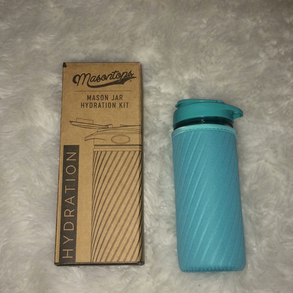 Masontops 3-PC Mason Jar Water Bottle Set Hydration Kit NIB
